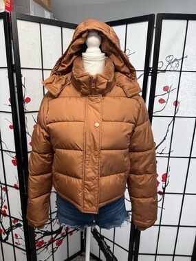 Aeropostale Brown Remixed Down Jacket